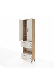 Arges Dolap 4 Raflı 4 Çekmeceli 2 Kapaklı 60x30x221 - S29M170V7A