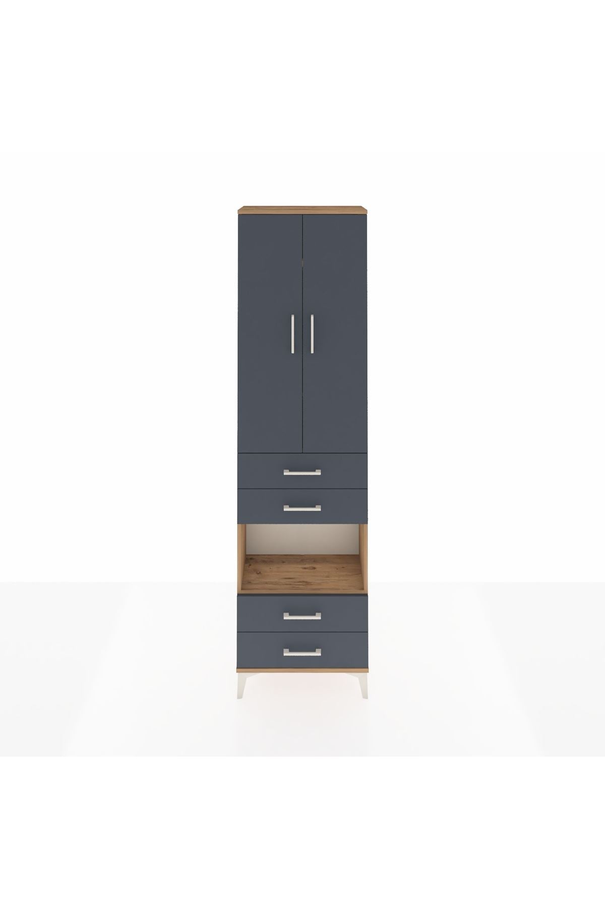 Arges Dolap 4 Raflı 4 Çekmeceli 2 Kapaklı 60x30x221 - S29M170V8A