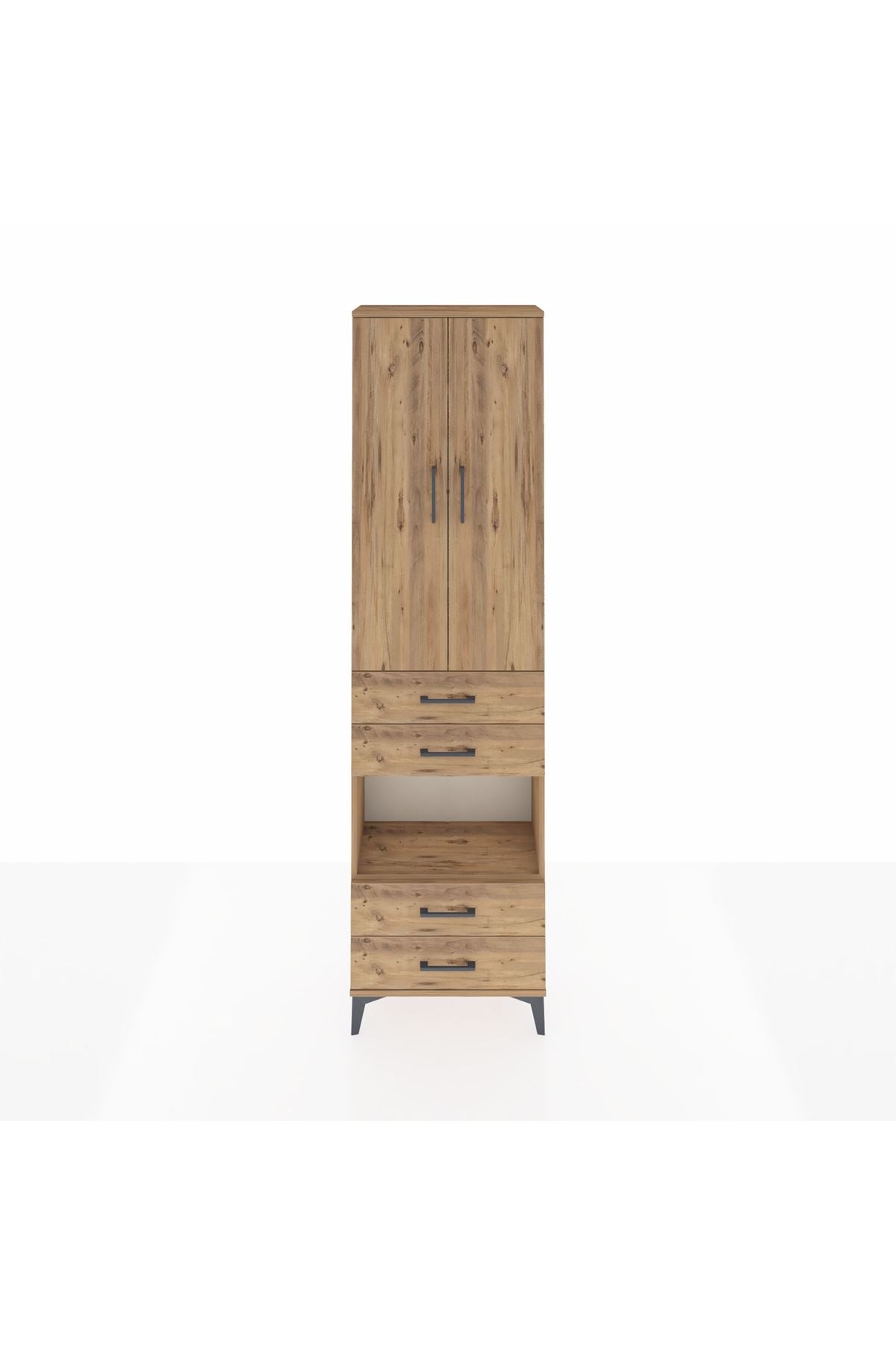 Arges Dolap 4 Raflı 4 Çekmeceli 2 Kapaklı 60x30x221 - S29M170V9A