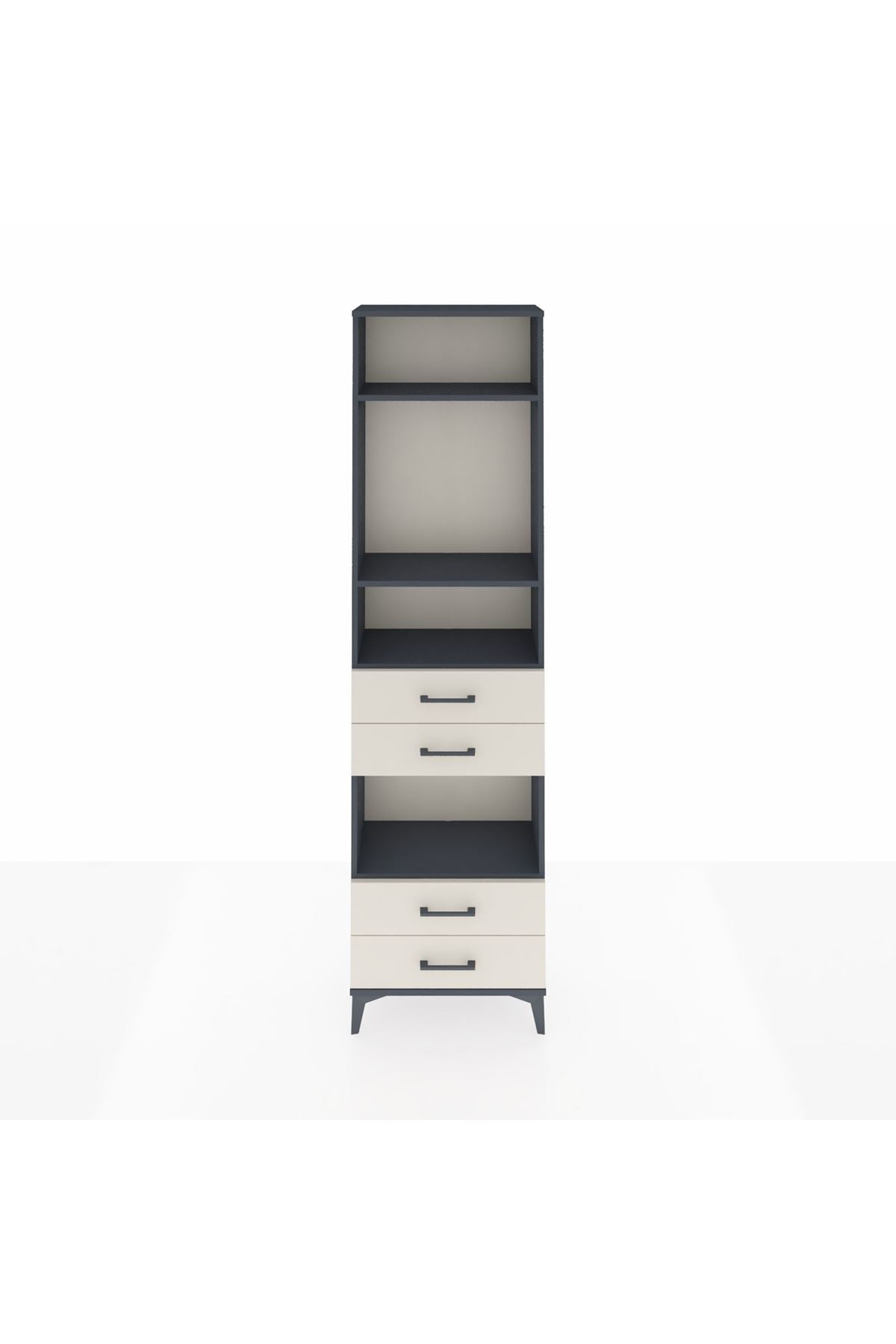 Arges Dolap 4 Raflı 4 Çekmeceli 60x30x221 - S29M171V4A