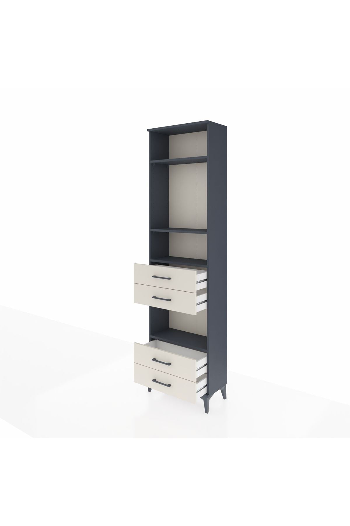 Arges Dolap 4 Raflı 4 Çekmeceli 60x30x221 - S29M171V4A