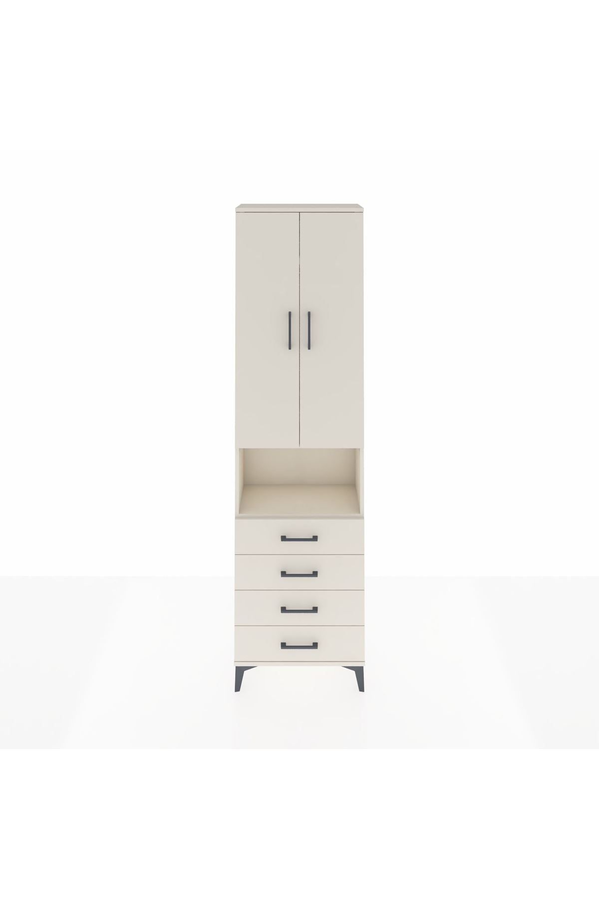 Arges Dolap 3 Raflı 4 Çekmeceli Tek Askılı 60x30x221 - S29M175V1A