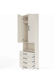 Arges Dolap 3 Raflı 4 Çekmeceli Tek Askılı 60x30x221 - S29M175V1A
