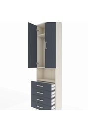 Arges Dolap 3 Raflı 4 Çekmeceli Tek Askılı 60x30x221 - S29M175V2A