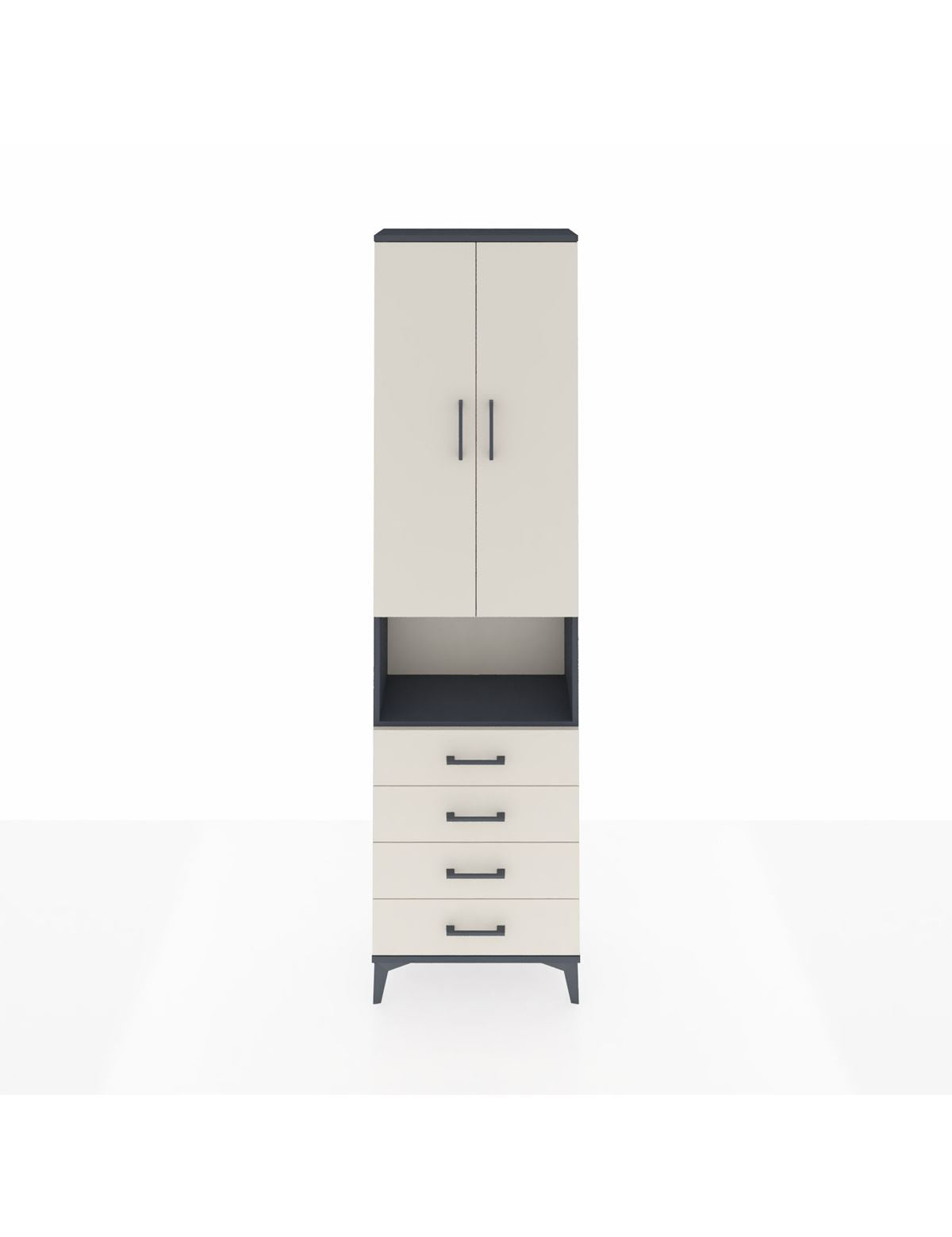 Arges Dolap 3 Raflı 4 Çekmeceli Tek Askılı 60x30x221 - S29M175V4A