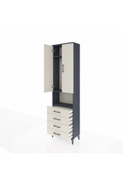 Arges Dolap 3 Raflı 4 Çekmeceli Tek Askılı 60x30x221 - S29M175V4A