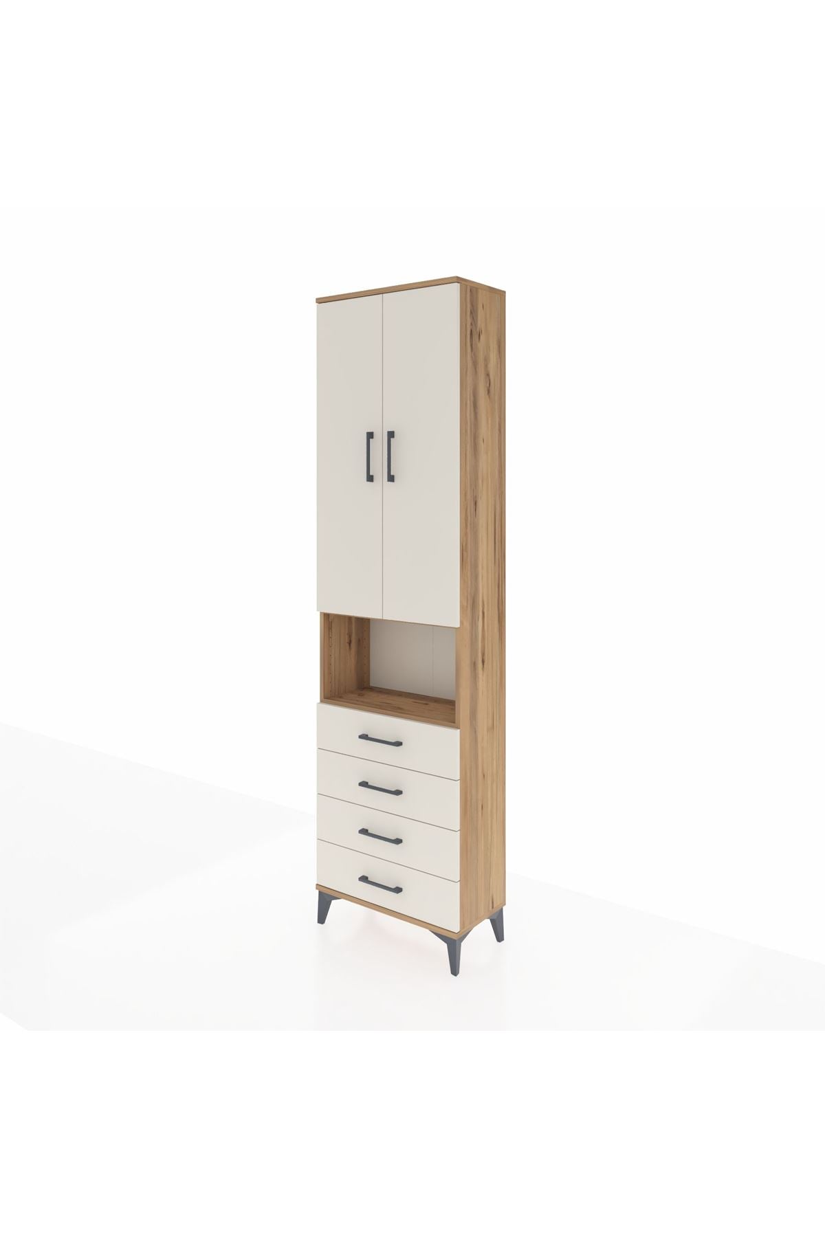 Arges Dolap 3 Raflı 4 Çekmeceli Tek Askılı 60x30x221 - S29M175V7A