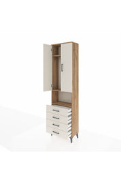 Arges Dolap 3 Raflı 4 Çekmeceli Tek Askılı 60x30x221 - S29M175V7A