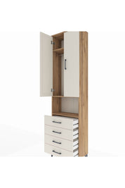 Arges Dolap 3 Raflı 4 Çekmeceli Tek Askılı 60x30x221 - S29M175V7A