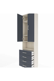 Arges Dolap 4 Raflı 4 Çekmeceli 2 Kapaklı 60x30x221 - S29M176V2A
