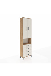 Arges Dolap 4 Raflı 4 Çekmeceli 2 Kapaklı 60x30x221 - S29M176V7A
