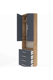 Arges Dolap 4 Raflı 4 Çekmeceli 2 Kapaklı 60x30x221 - S29M176V8A