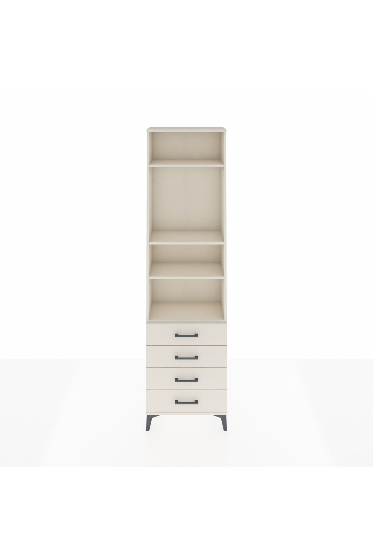 Arges Dolap 4 Raflı 4 Çekmeceli 60x30x221 - S29M177V1A