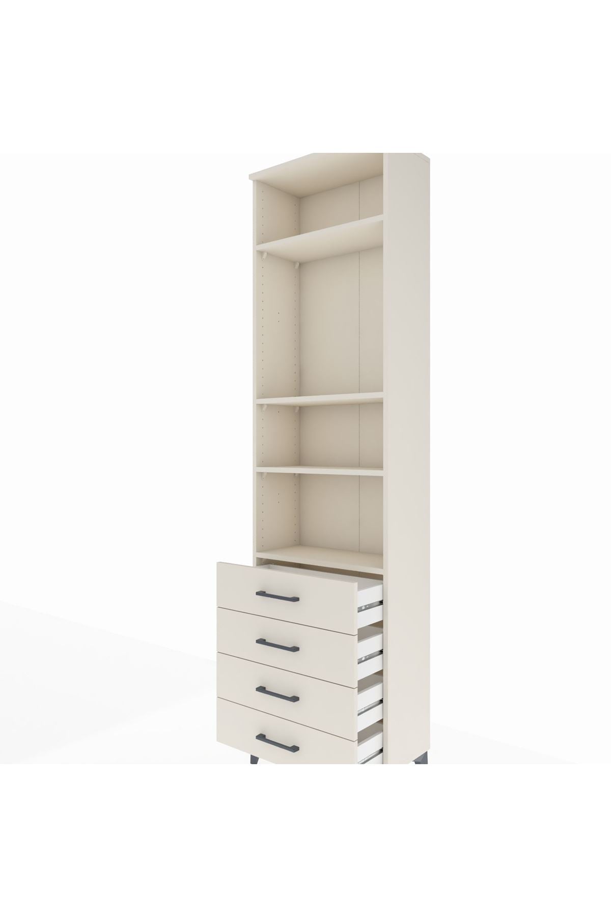 Arges Dolap 4 Raflı 4 Çekmeceli 60x30x221 - S29M177V1A