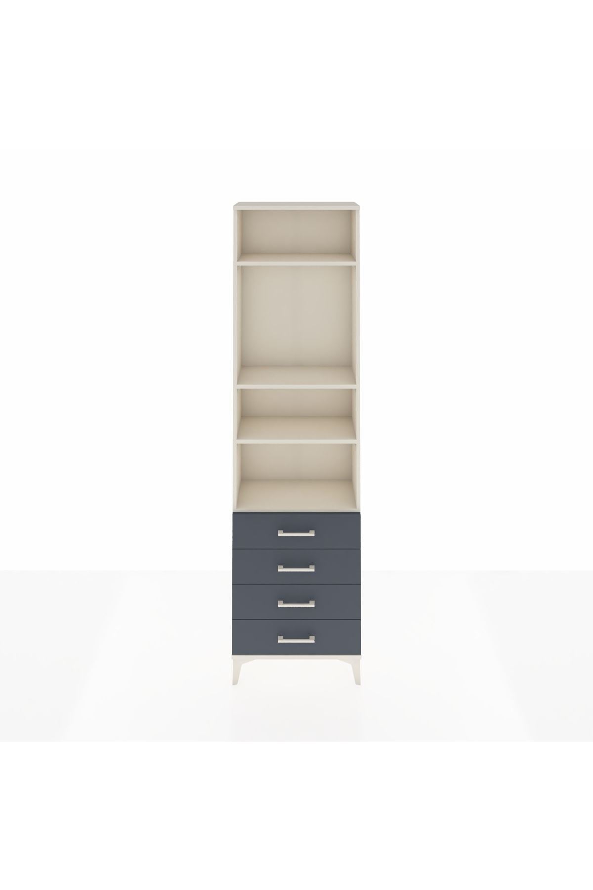 Arges Dolap 4 Raflı 4 Çekmeceli 60x30x221 - S29M177V2A