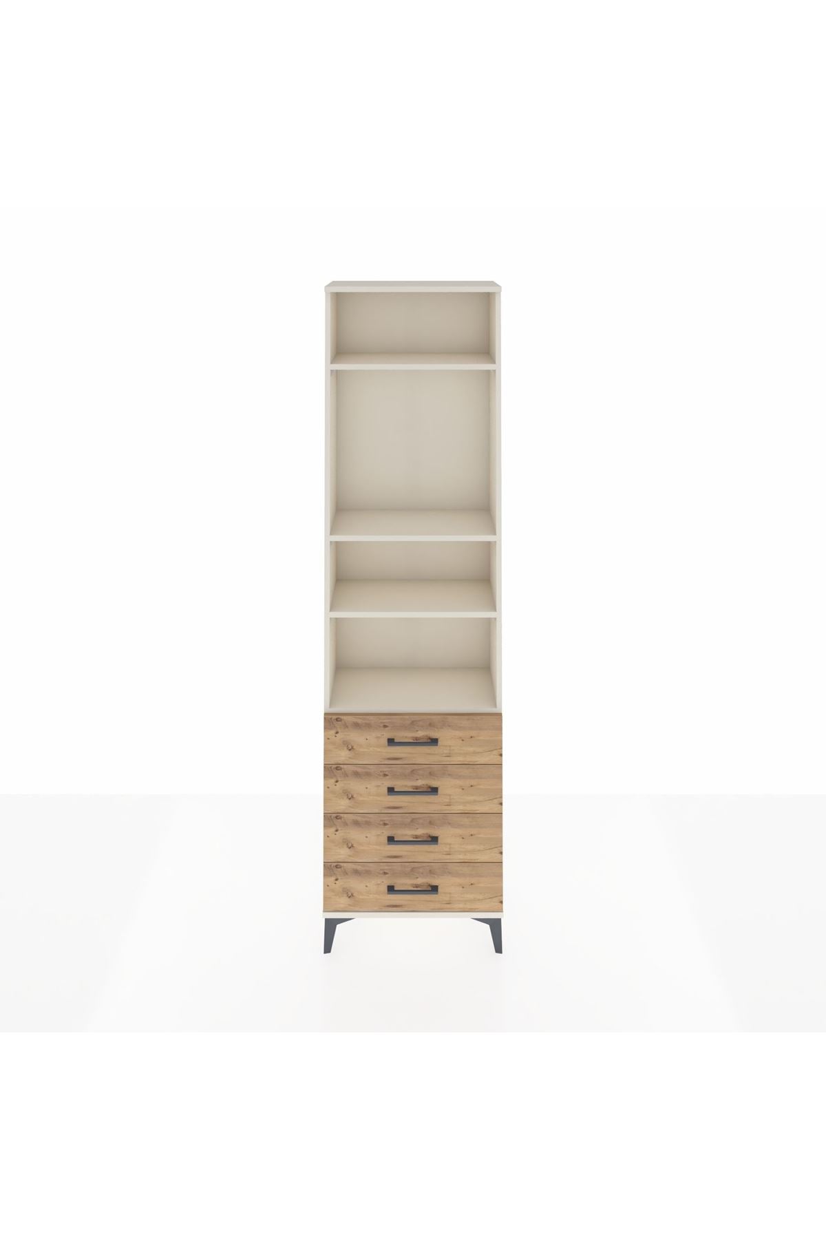 Arges Dolap 4 Raflı 4 Çekmeceli 60x30x221 - S29M177V3A