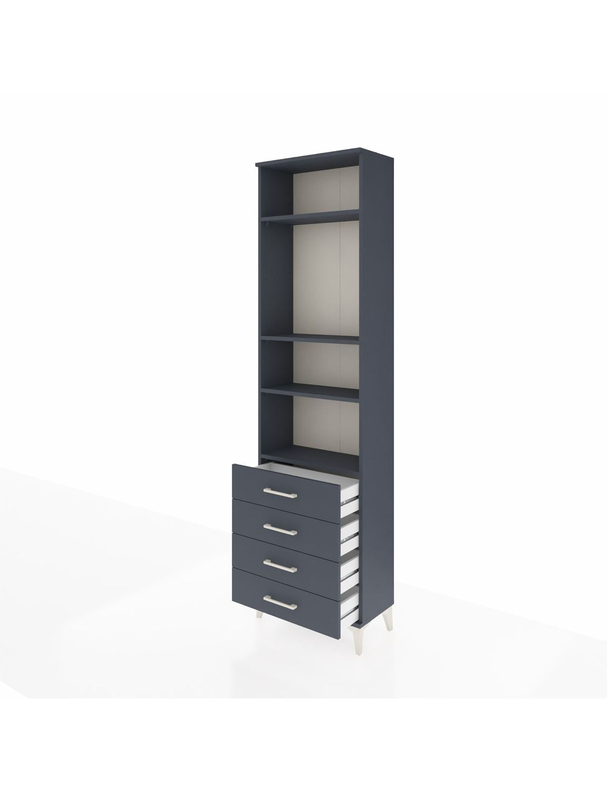 Arges Dolap 4 Raflı 4 Çekmeceli 60x30x221 - S29M177V5A