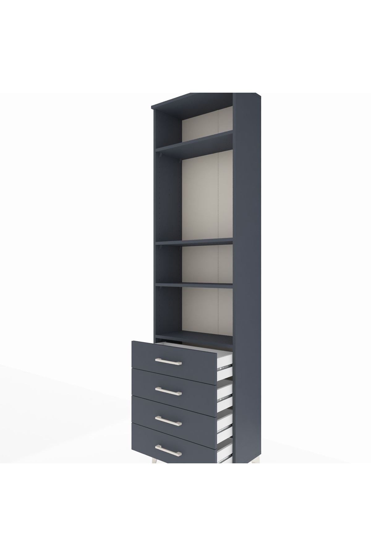 Arges Dolap 4 Raflı 4 Çekmeceli 60x30x221 - S29M177V5A