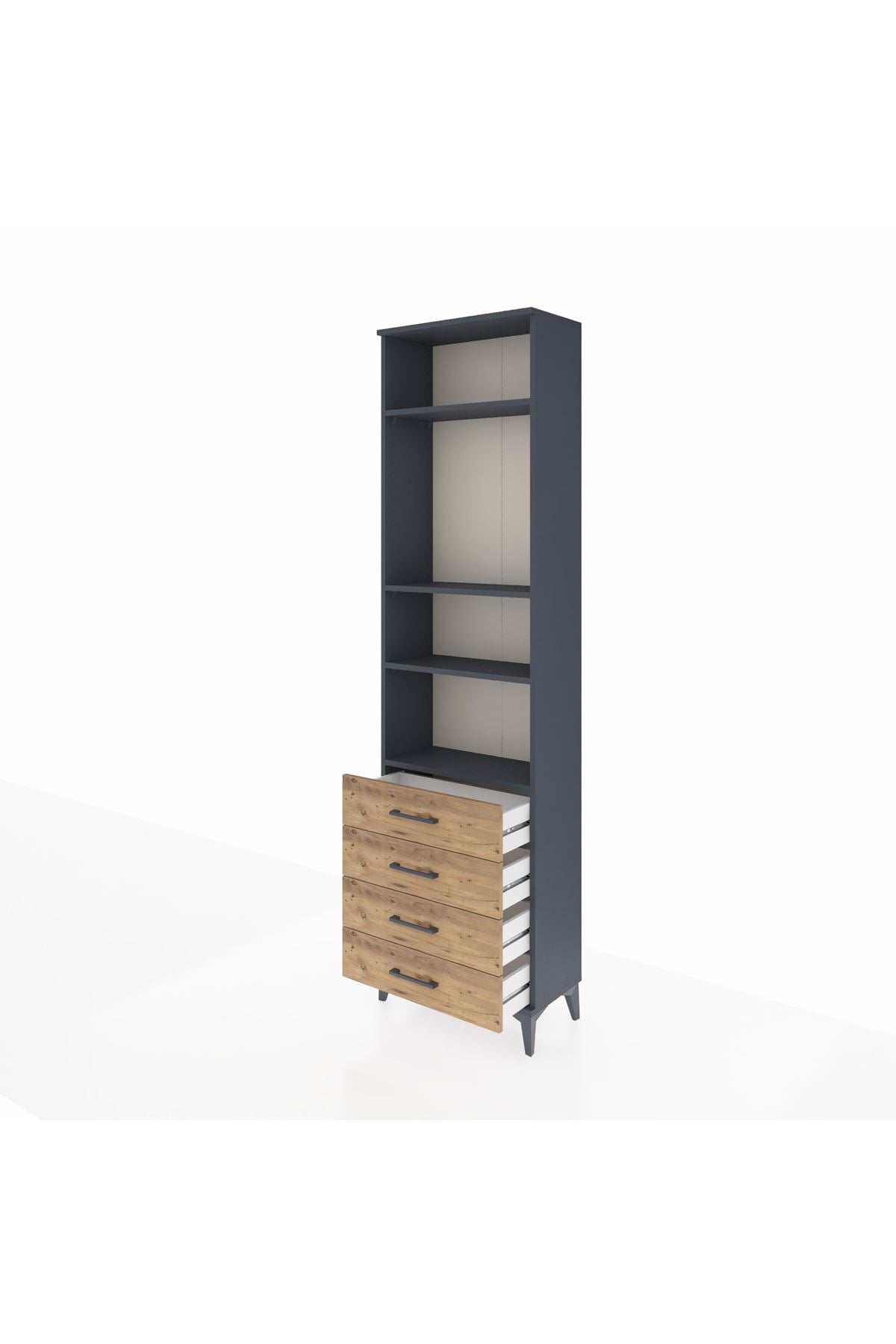 Arges Dolap 4 Raflı 4 Çekmeceli 60x30x221 - S29M177V6A