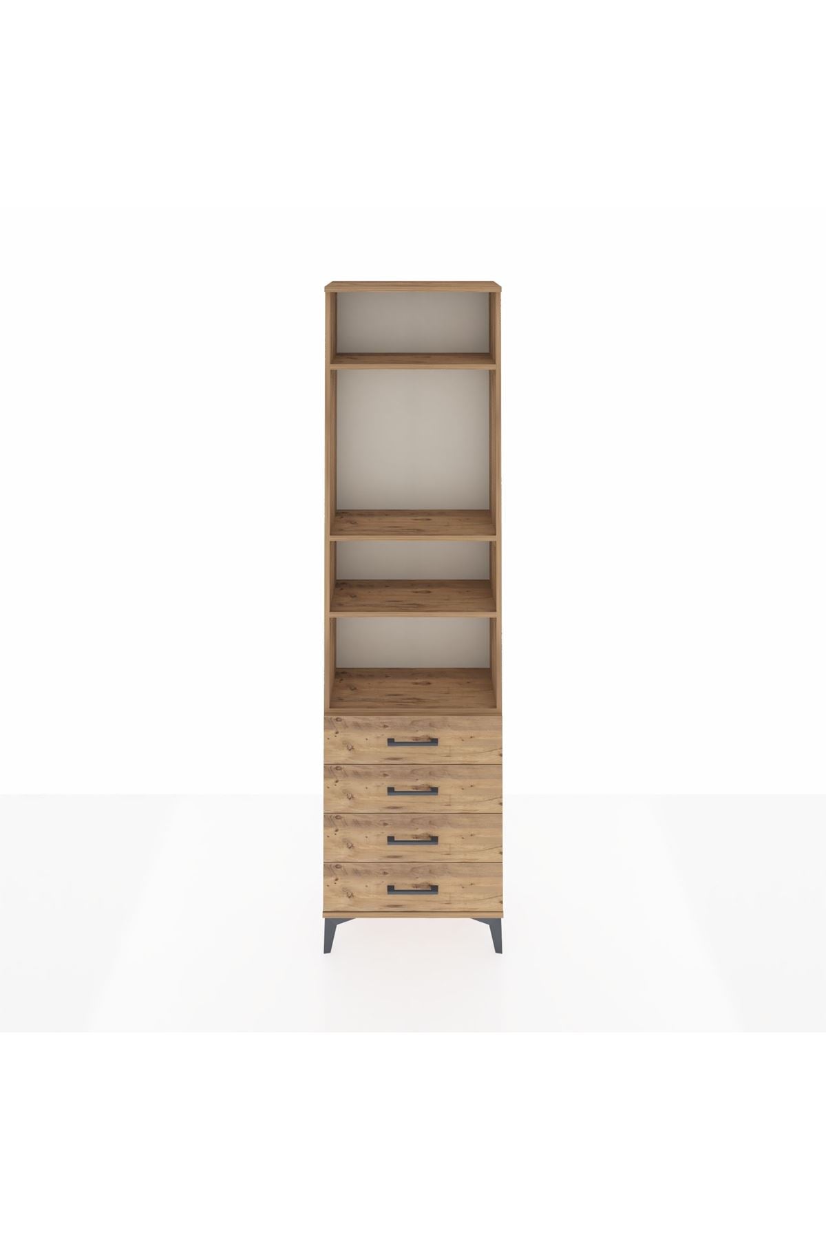 Arges Dolap 4 Raflı 4 Çekmeceli 60x30x221 - S29M177V9A