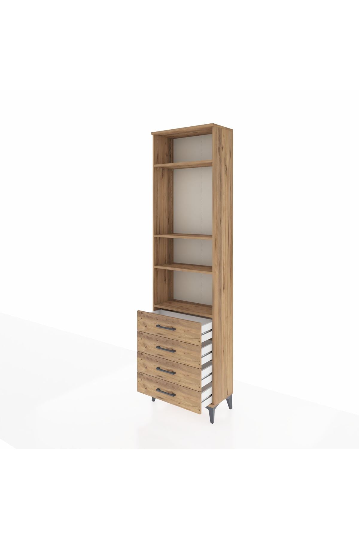 Arges Dolap 4 Raflı 4 Çekmeceli 60x30x221 - S29M177V9A