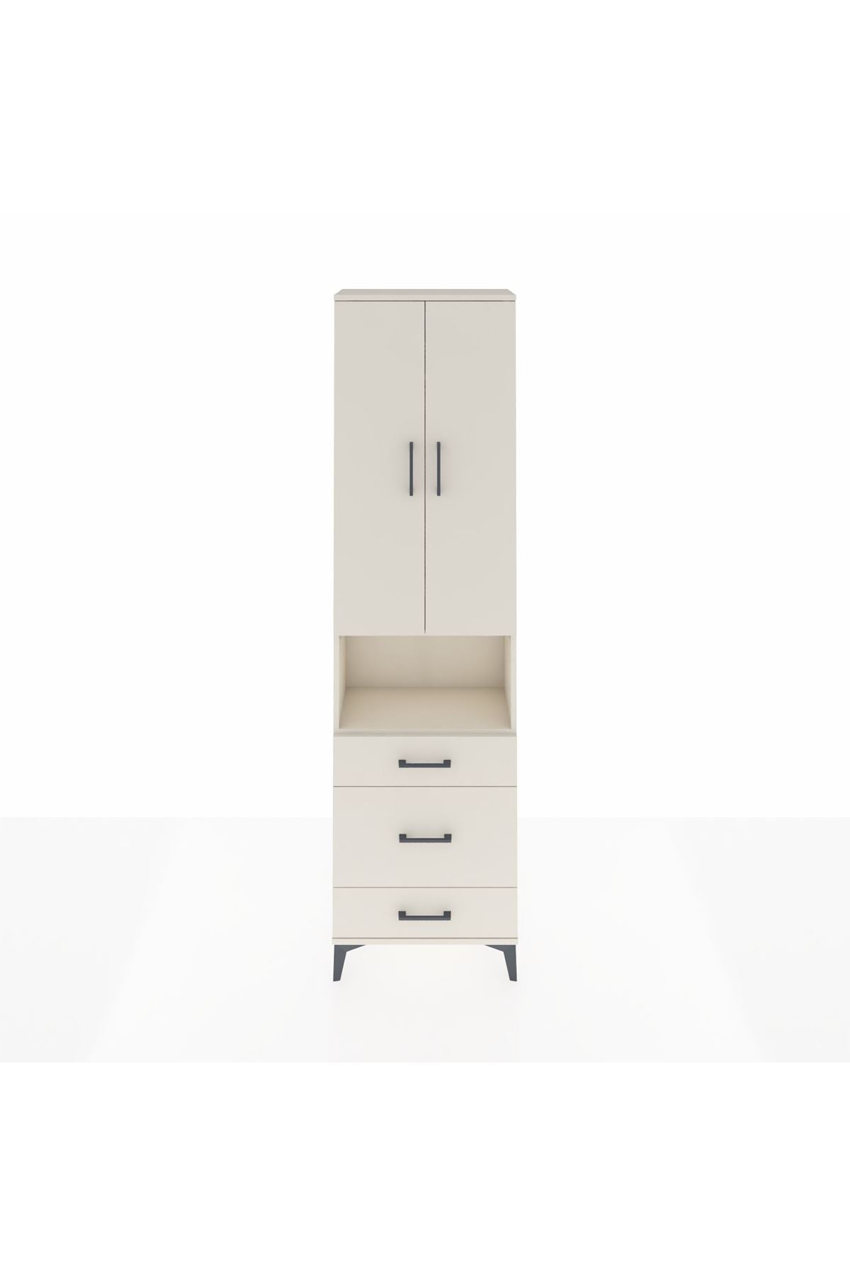 Arges Dolap 3 Raflı 3 Çekmeceli Tek Askılı 60x30x221 - S29M178V1A