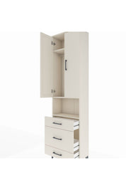 Arges Dolap 3 Raflı 3 Çekmeceli Tek Askılı 60x30x221 - S29M178V1A