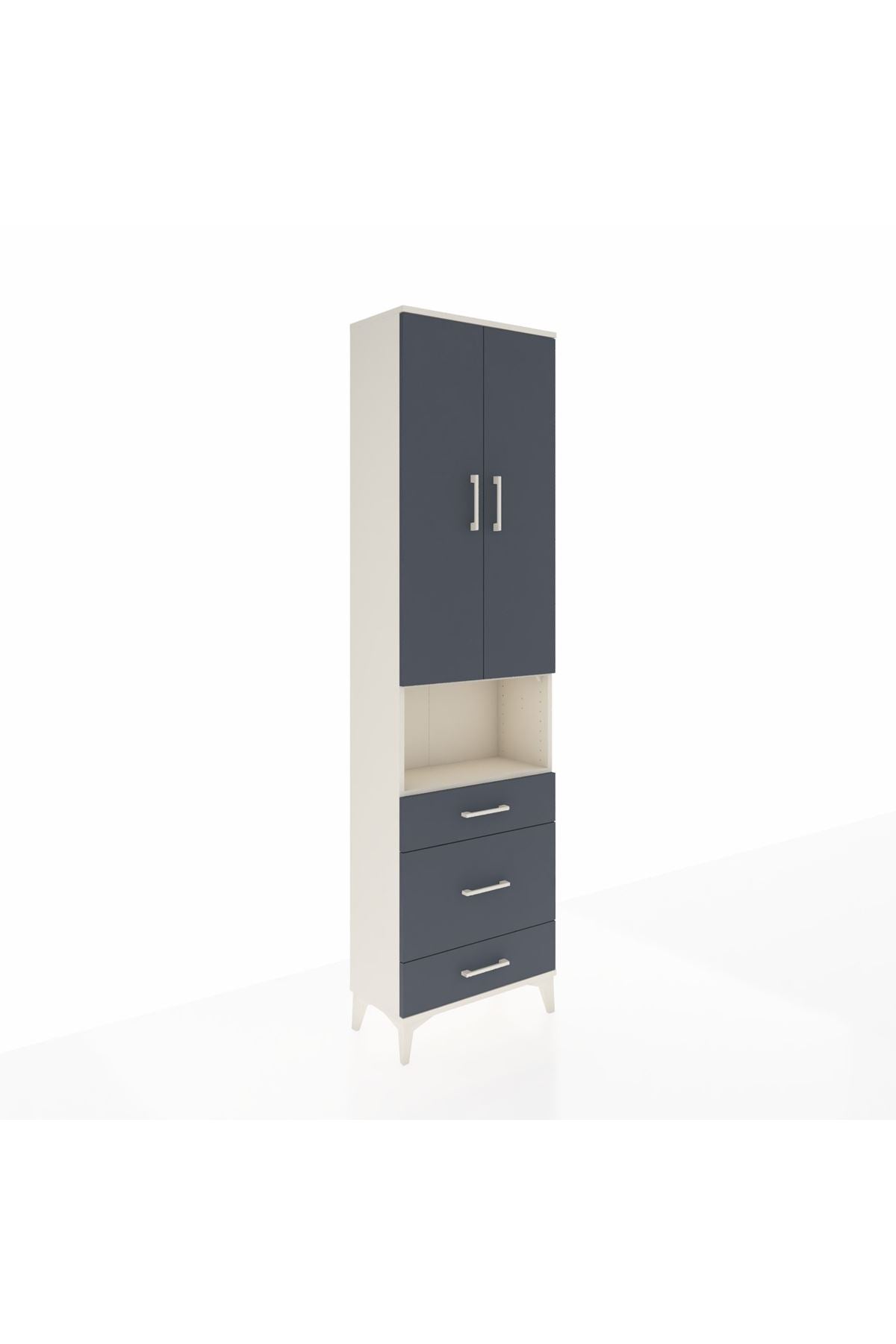 Arges Dolap 3 Raflı 3 Çekmeceli Tek Askılı 60x30x221 - S29M178V2A