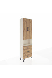 Arges Dolap 3 Raflı 3 Çekmeceli Tek Askılı 60x30x221 - S29M178V3A