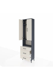 Arges Dolap 3 Raflı 3 Çekmeceli Tek Askılı 60x30x221 - S29M178V4A