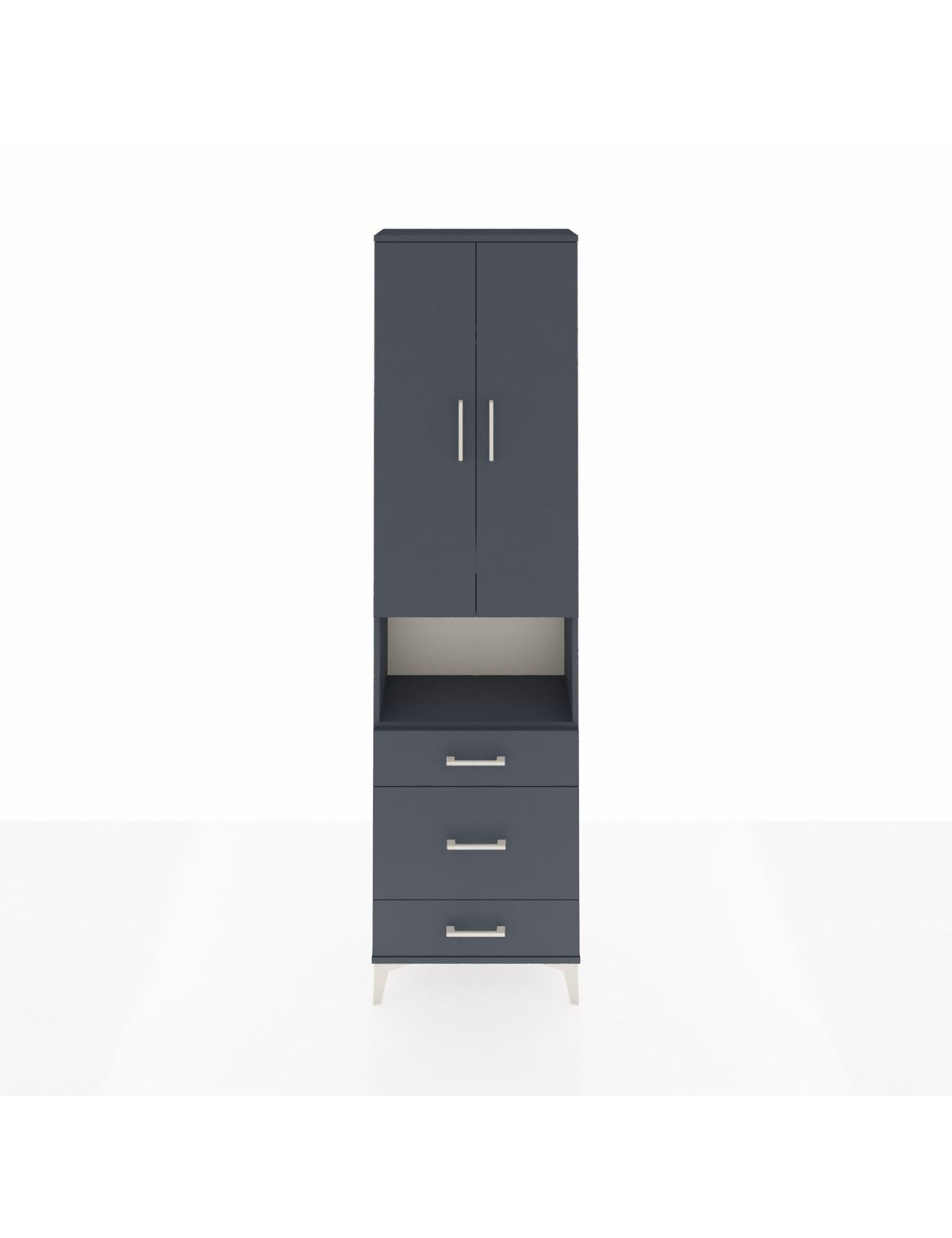 Arges Dolap 3 Raflı 3 Çekmeceli Tek Askılı 60x30x221 - S29M178V5A