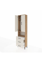 Arges Dolap 3 Raflı 3 Çekmeceli Tek Askılı 60x30x221 - S29M178V7A