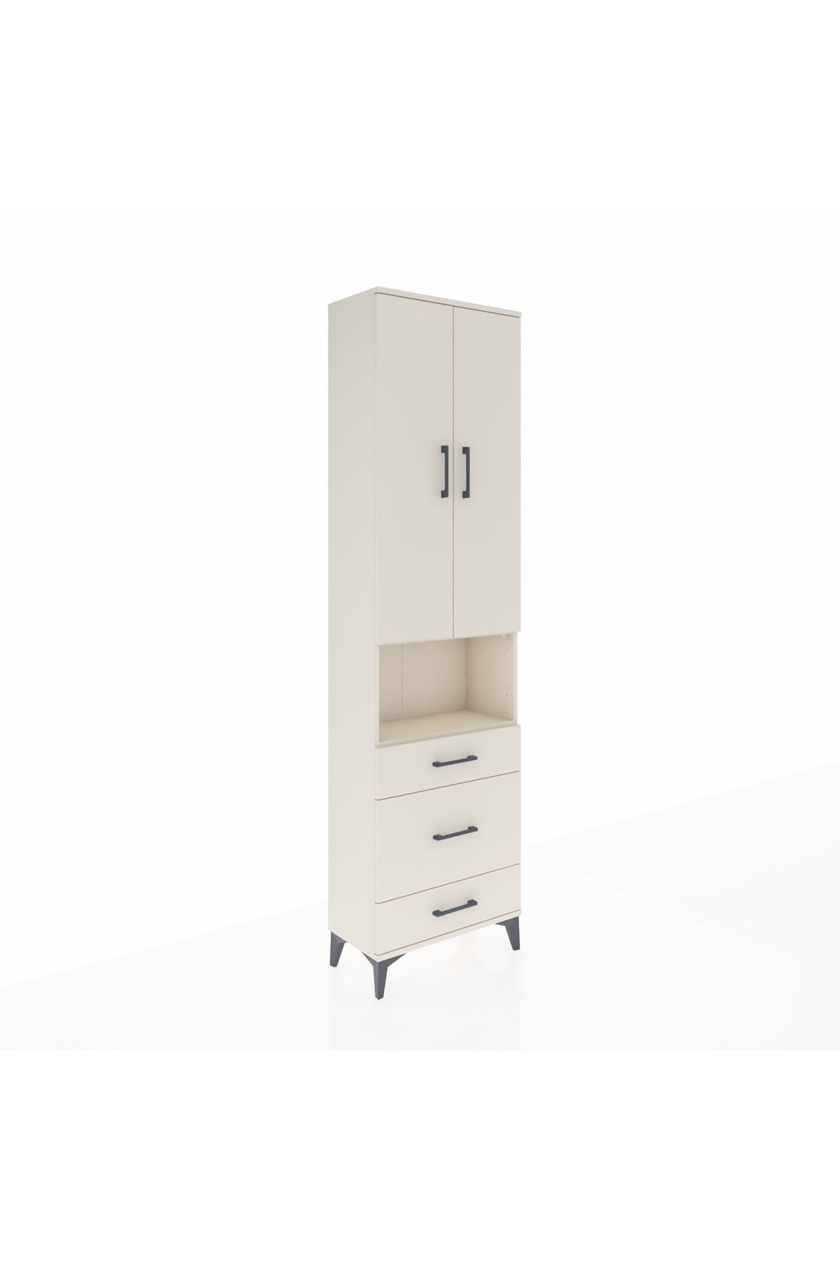 Arges Dolap 4 Raflı 3 Çekmeceli Tek Askılı 60x30x221 - S29M179V1A