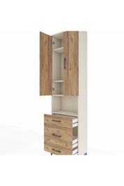 Arges Dolap 4 Raflı 3 Çekmeceli Tek Askılı 60x30x221 - S29M179V3A