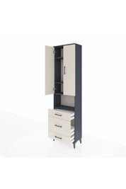 Arges Dolap 4 Raflı 3 Çekmeceli Tek Askılı 60x30x221 - S29M179V4A