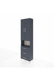 Arges Dolap 4 Raflı 3 Çekmeceli Tek Askılı 60x30x221 - S29M179V5A