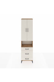 Arges Dolap 4 Raflı 3 Çekmeceli Tek Askılı 60x30x221 - S29M179V7A