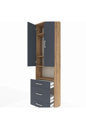 Arges Dolap 4 Raflı 3 Çekmeceli Tek Askılı 60x30x221 - S29M179V8A