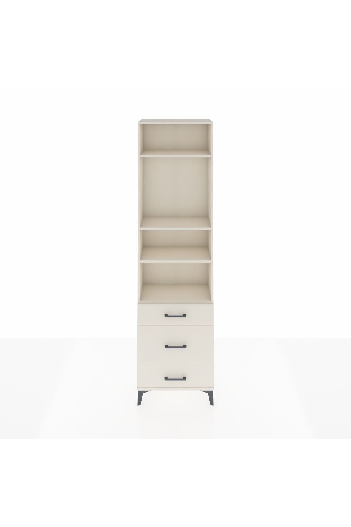 Arges Dolap 4 Raflı 3 Çekmeceli 60x30x221 - S29M180V1A