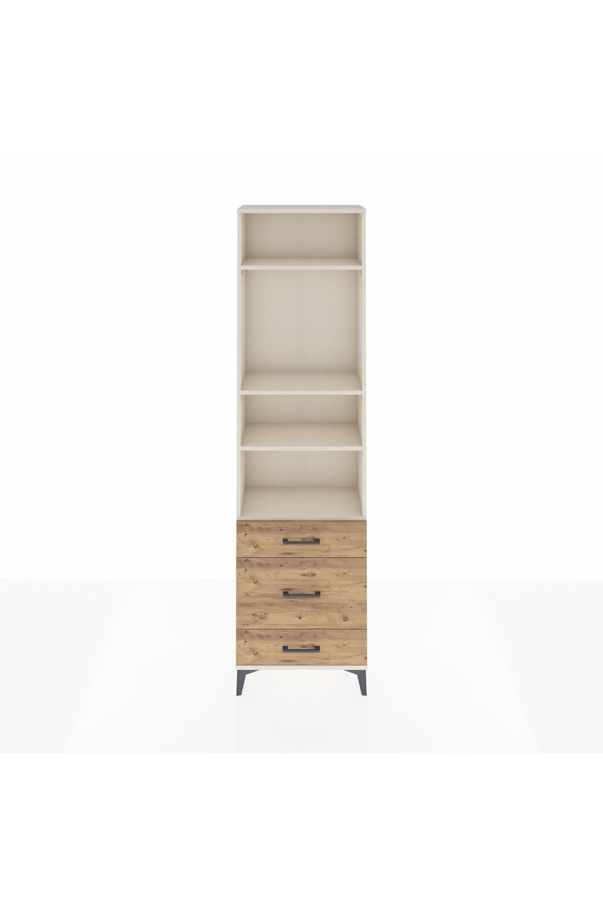 Arges Dolap 4 Raflı 3 Çekmeceli 60x30x221 - S29M180V3A