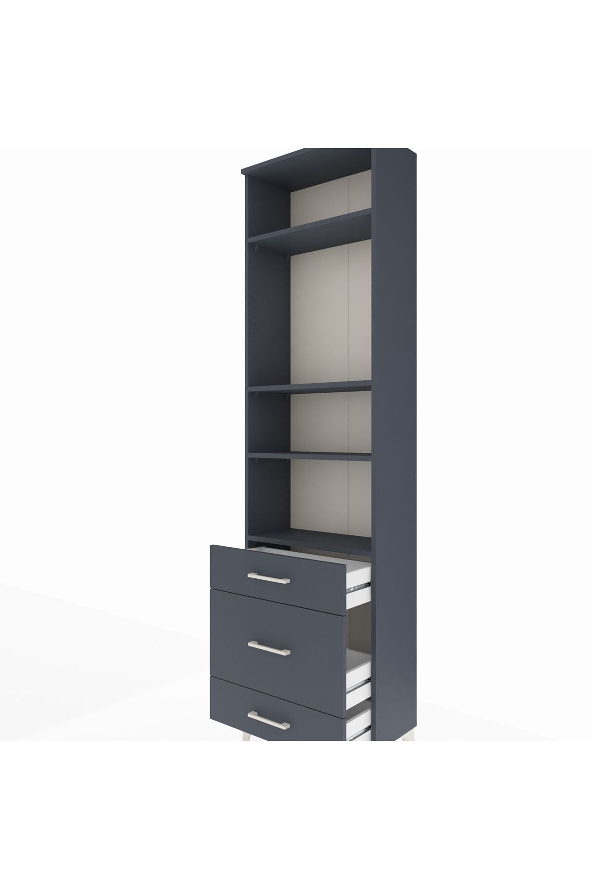Arges Dolap 4 Raflı 3 Çekmeceli 60x30x221 - S29M180V5A