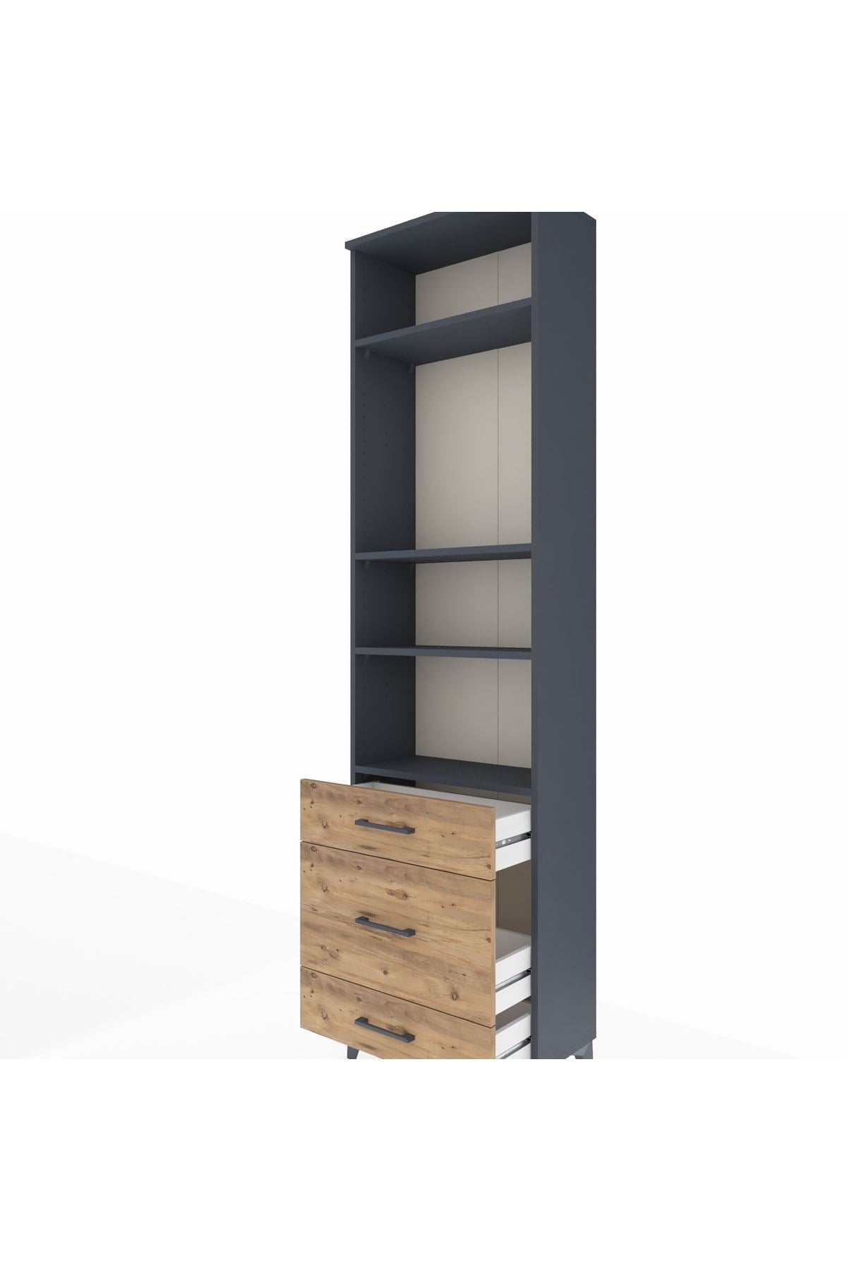 Arges Dolap 4 Raflı 3 Çekmeceli 60x30x221 - S29M180V6A