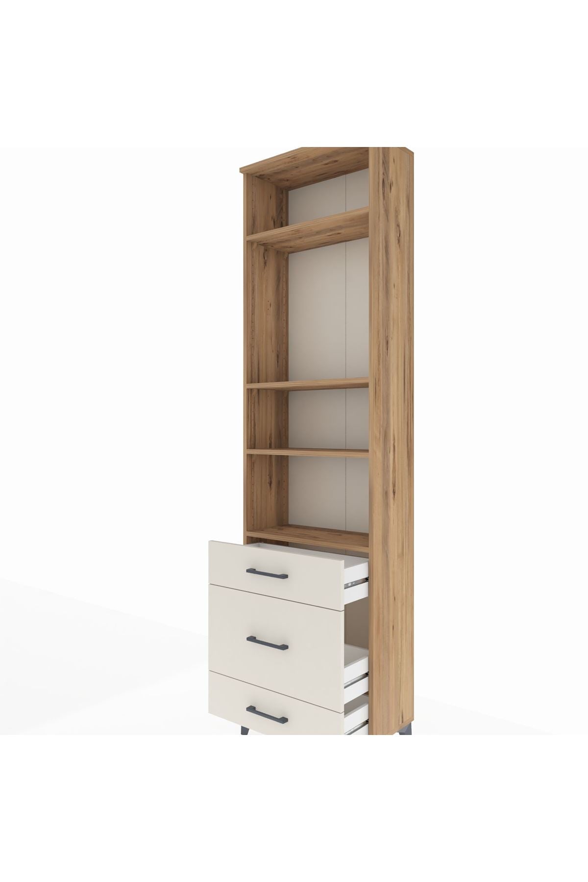 Arges Dolap 4 Raflı 3 Çekmeceli 60x30x221 - S29M180V7A