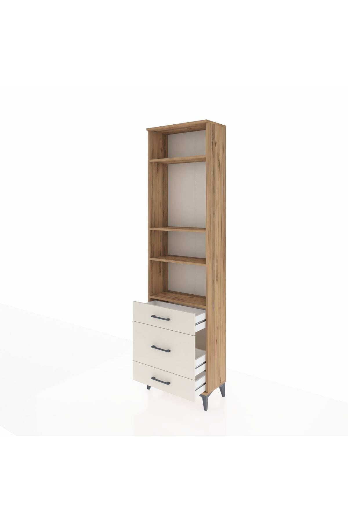Arges Dolap 4 Raflı 3 Çekmeceli 60x30x221 - S29M180V7A