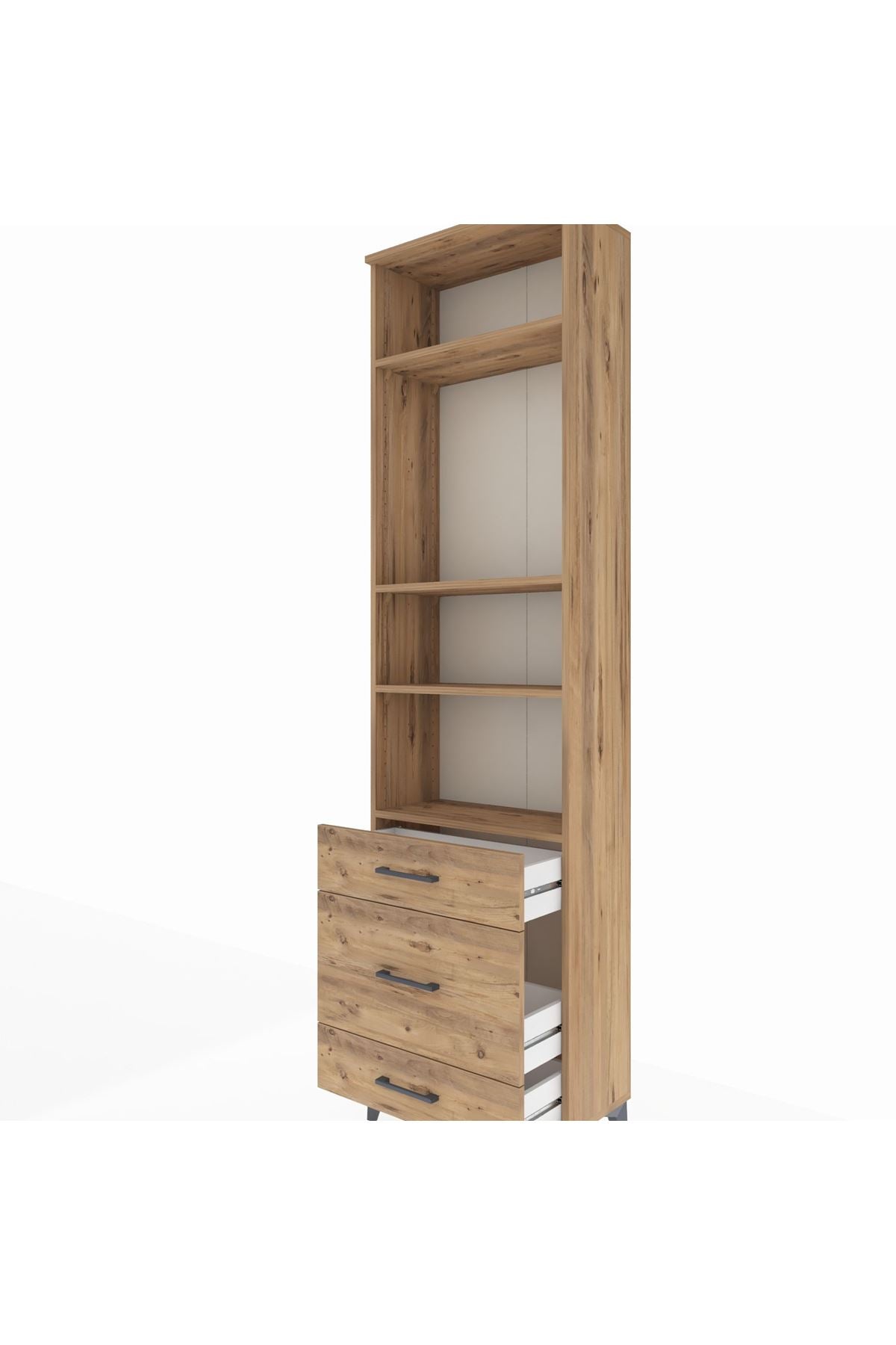 Arges Dolap 4 Raflı 3 Çekmeceli 60x30x221 - S29M180V9A