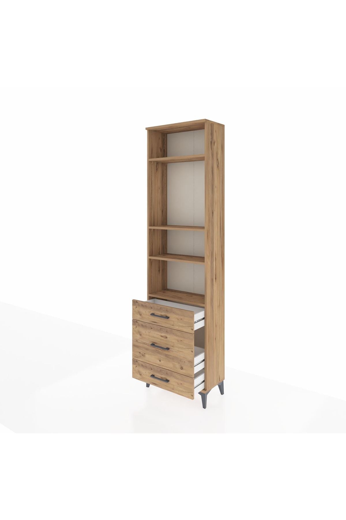 Arges Dolap 4 Raflı 3 Çekmeceli 60x30x221 - S29M180V9A