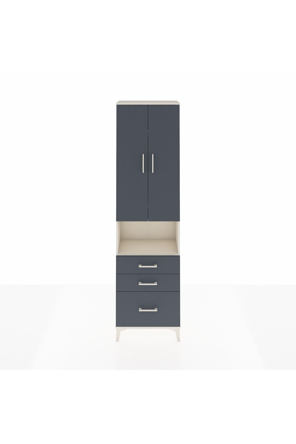 Arges Dolap 3 Raflı 3 Çekmeceli Tek Askılı 60x30x221 - S29M181V2A