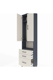 Arges Dolap 3 Raflı 3 Çekmeceli Tek Askılı 60x30x221 - S29M181V4A