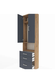 Arges Dolap 3 Raflı 3 Çekmeceli Tek Askılı 60x30x221 - S29M181V8A