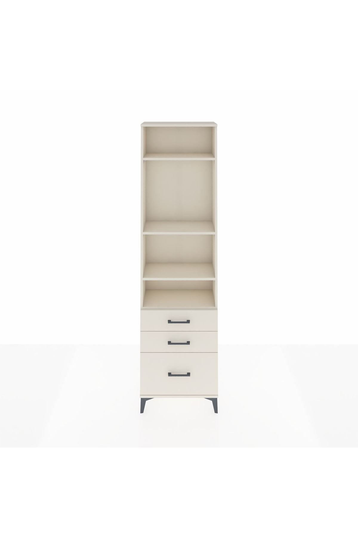 Arges Dolap 4 Raflı 3 Çekmeceli 60x30x221 - S29M183V1A